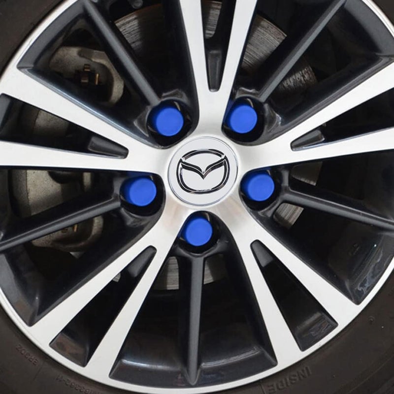 Thcbme 4PCS Wheel Center Caps for Mazda CX-5 CX-7 CX-8 M6 MX5 RX7 RX8 A8 CX9 X MX, 56mm/2.2" Car Wheel Hub Caps ABS Rim Center Hub Cover (Silver) - Image 2